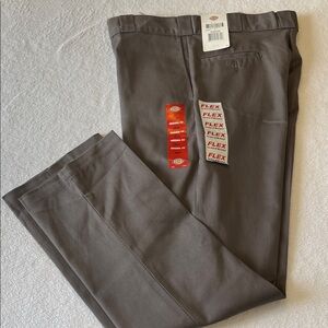 Dickies 874 Original Fit Men's Flex Chinos 34x34 Gray NWT Casual Work Uniform